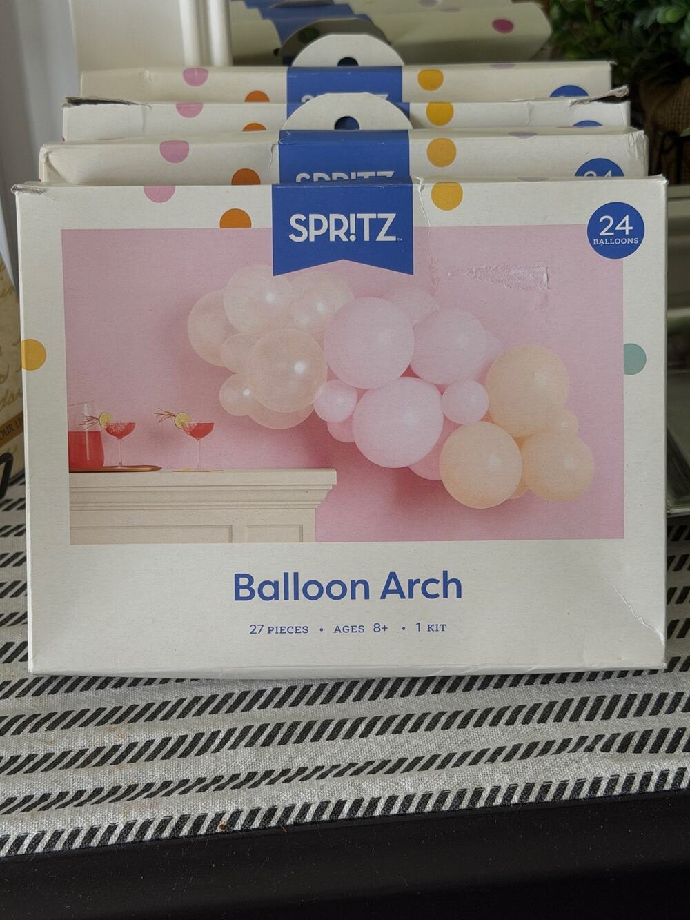 Spritz Pink Pastel Balloon Arch Garland 4 Pack 96 Balloons Party Decor NIP
